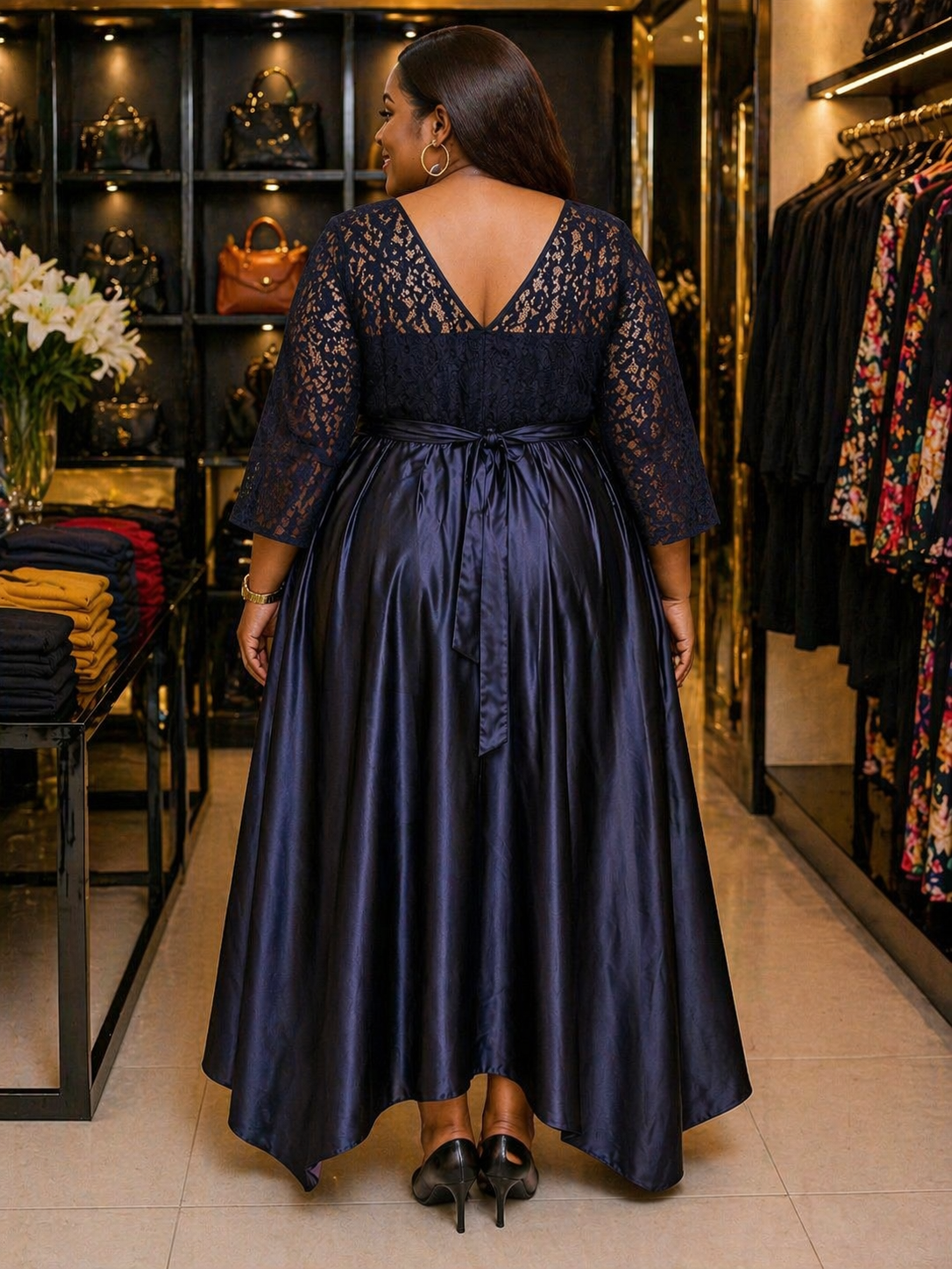 Luceez Hi-Low Dress Blue _1