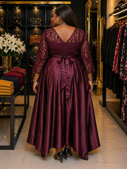 Luceez Hi-Low Dress Wine 