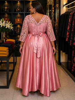 Luceez Hi-Low dress Peach 