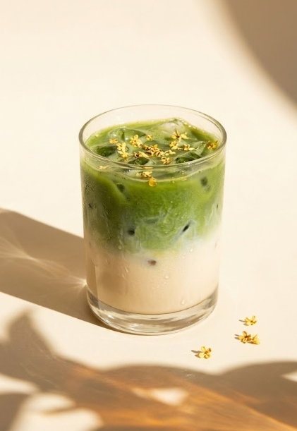 🌼 Osmanthus Honey Matcha Latte_0