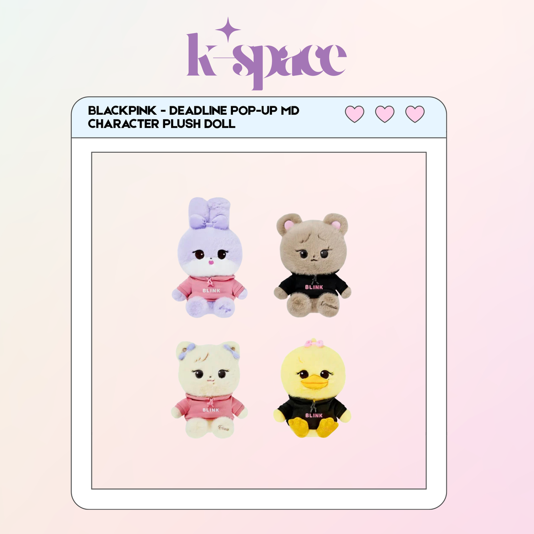 BLACKPINK - DEADLINE POP-UP OFFICIAL MD ( CHARACTER PLUSH DOLL)