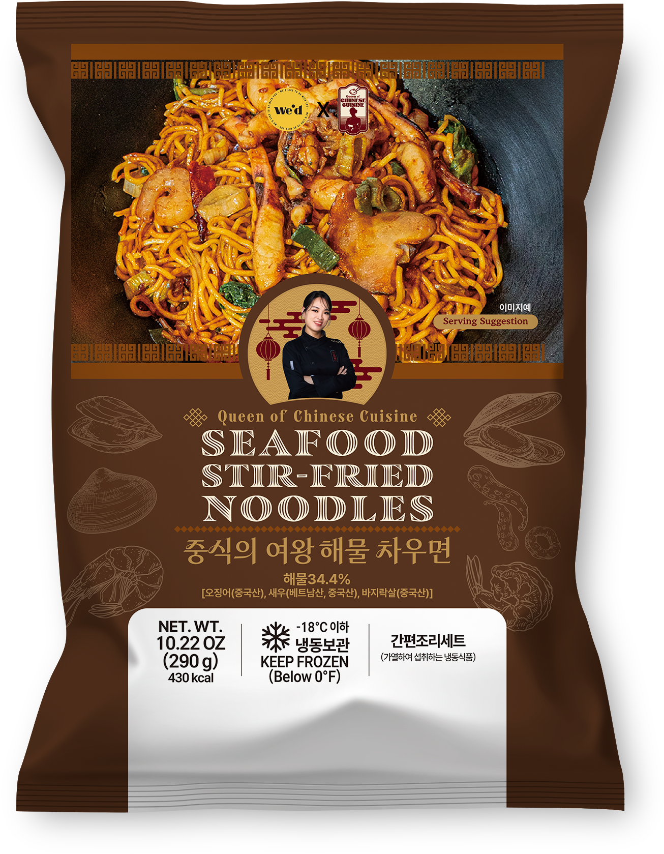 정지선쉐프 티엔미미 해물차우면 Queen of chinese Cuisine seafood stir-fried noodles 290g_0