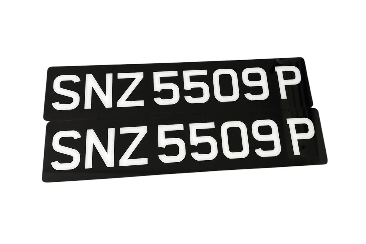 [2D Flat] 2D Acrylic Black Car Plates_8
