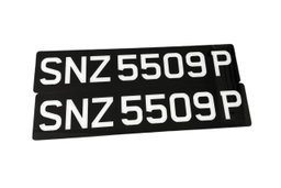 [2D Flat] 2D Acrylic Black Car Plates