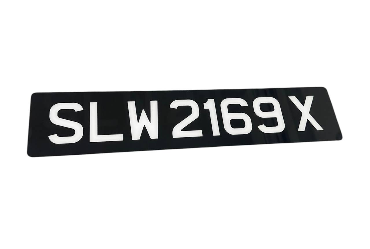 [2D Flat] 2D Acrylic Black Car Plates_6