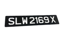 [2D Flat] 2D Acrylic Black Car Plates