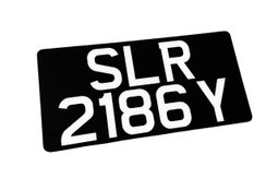 [2D Flat] 2D Acrylic Black Car Plates