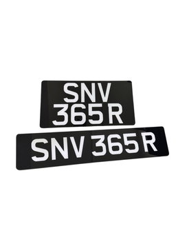[2D Flat] 2D Acrylic Black Car Plates