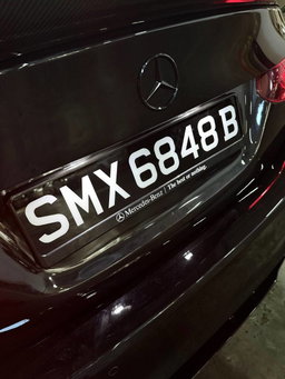 [2D Flat] 2D Acrylic Black Car Plates