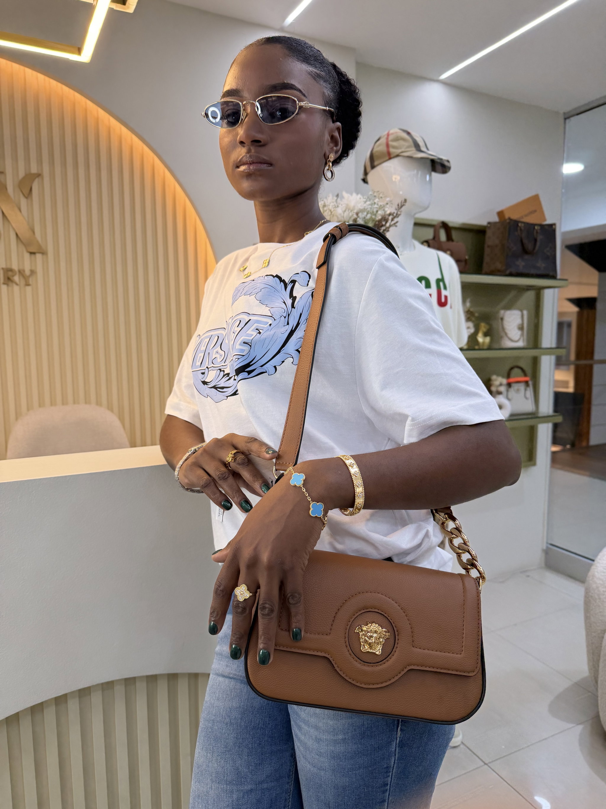 Bolsa média Versace lá medusa _0