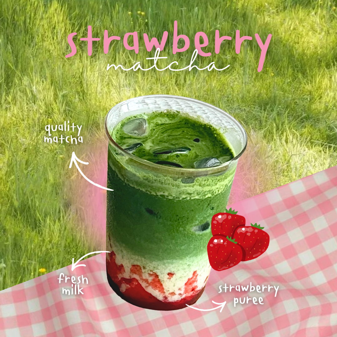 Iced Strawberry Matcha Latte