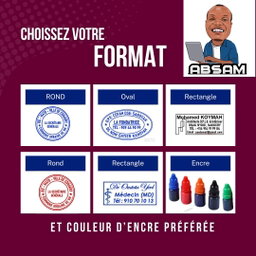 Cachet Tampon Automatique Bleu Transparent