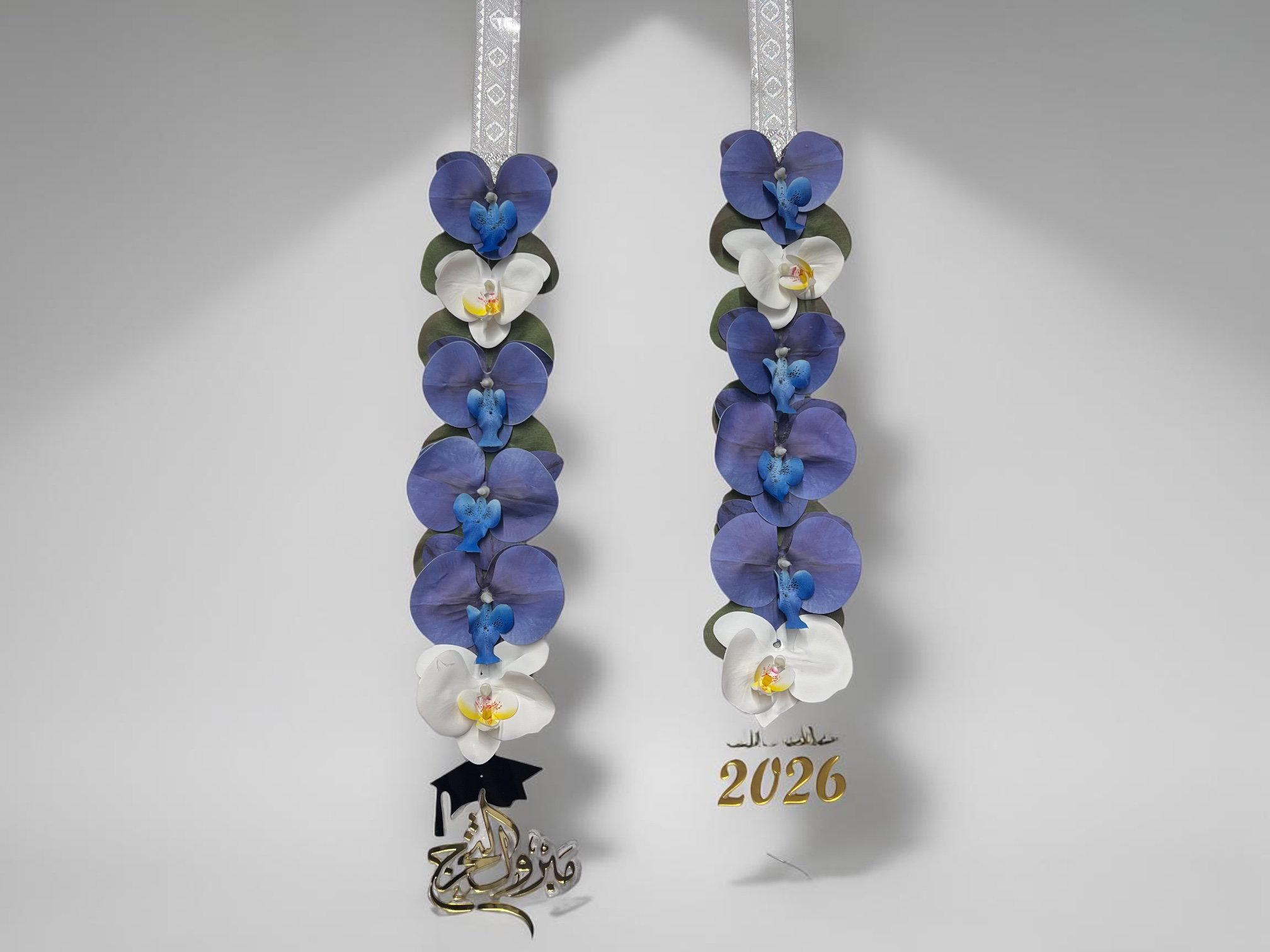 Graduation Necklace Blue Orchids_0