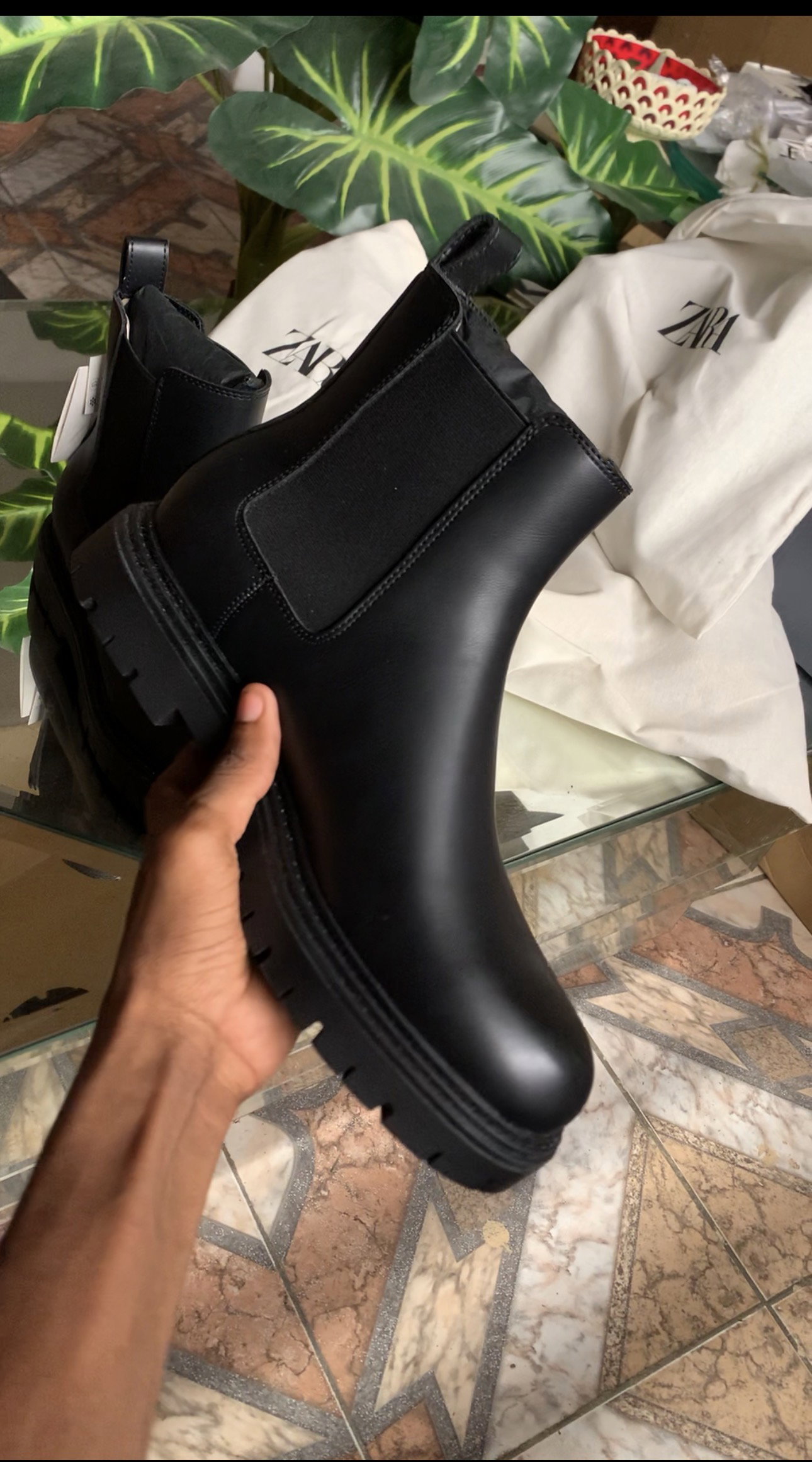 Zara boots all black 1Z200_0