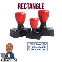 Cachet Tampon Automatique Rouge Noir