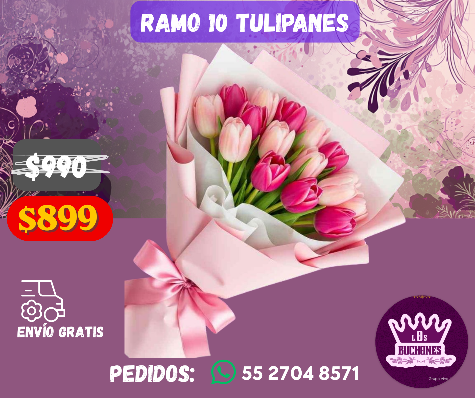 Ramo 10 Tulipanes