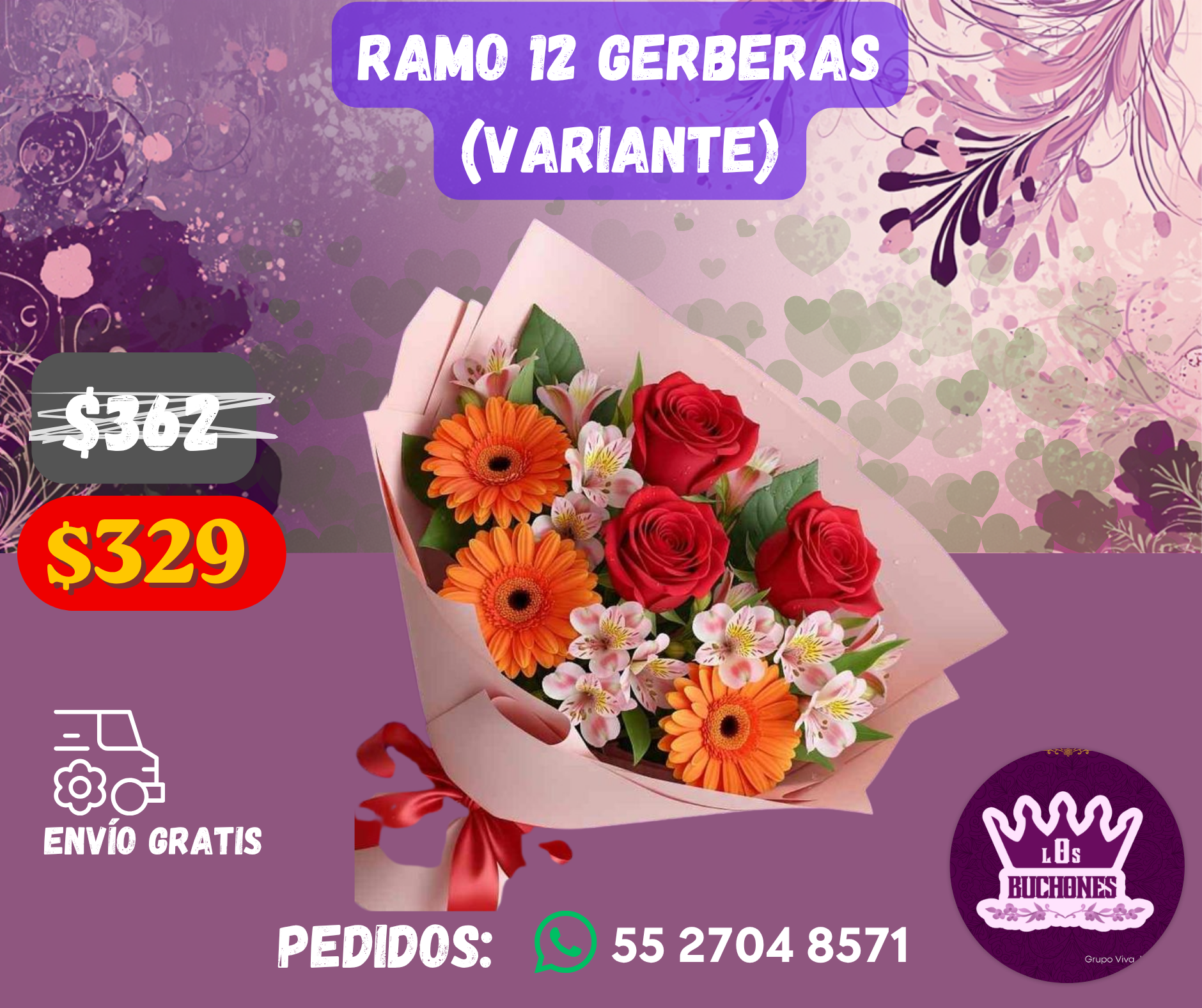 Ramo 12 Gerberas (variante)_0