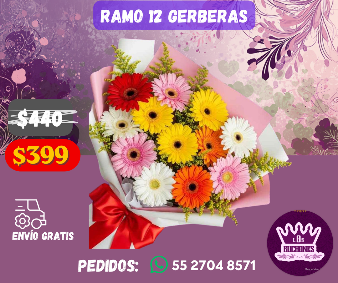 Ramo 12 Gerberas