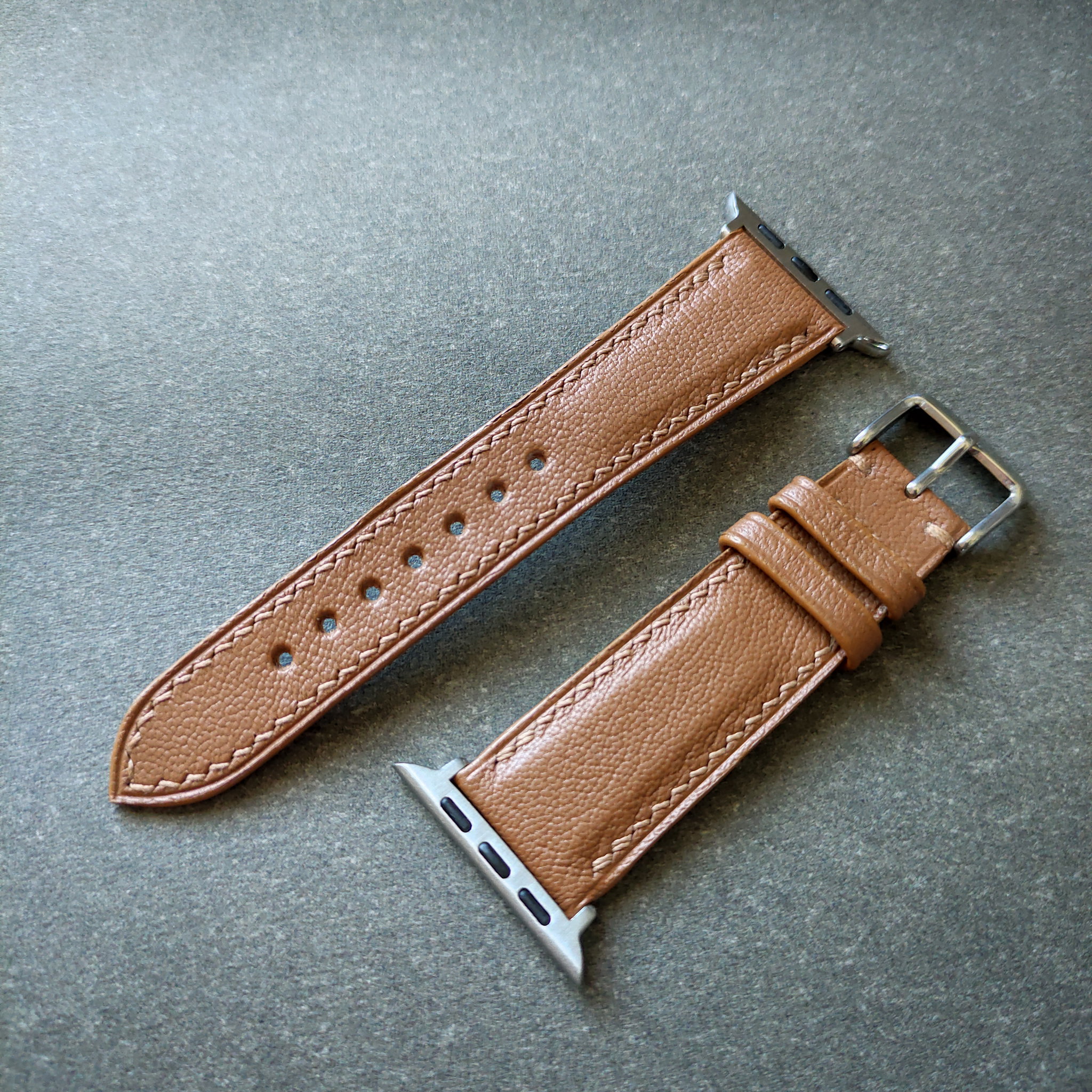 Apple Watch Strap in golden brown goatskin_0