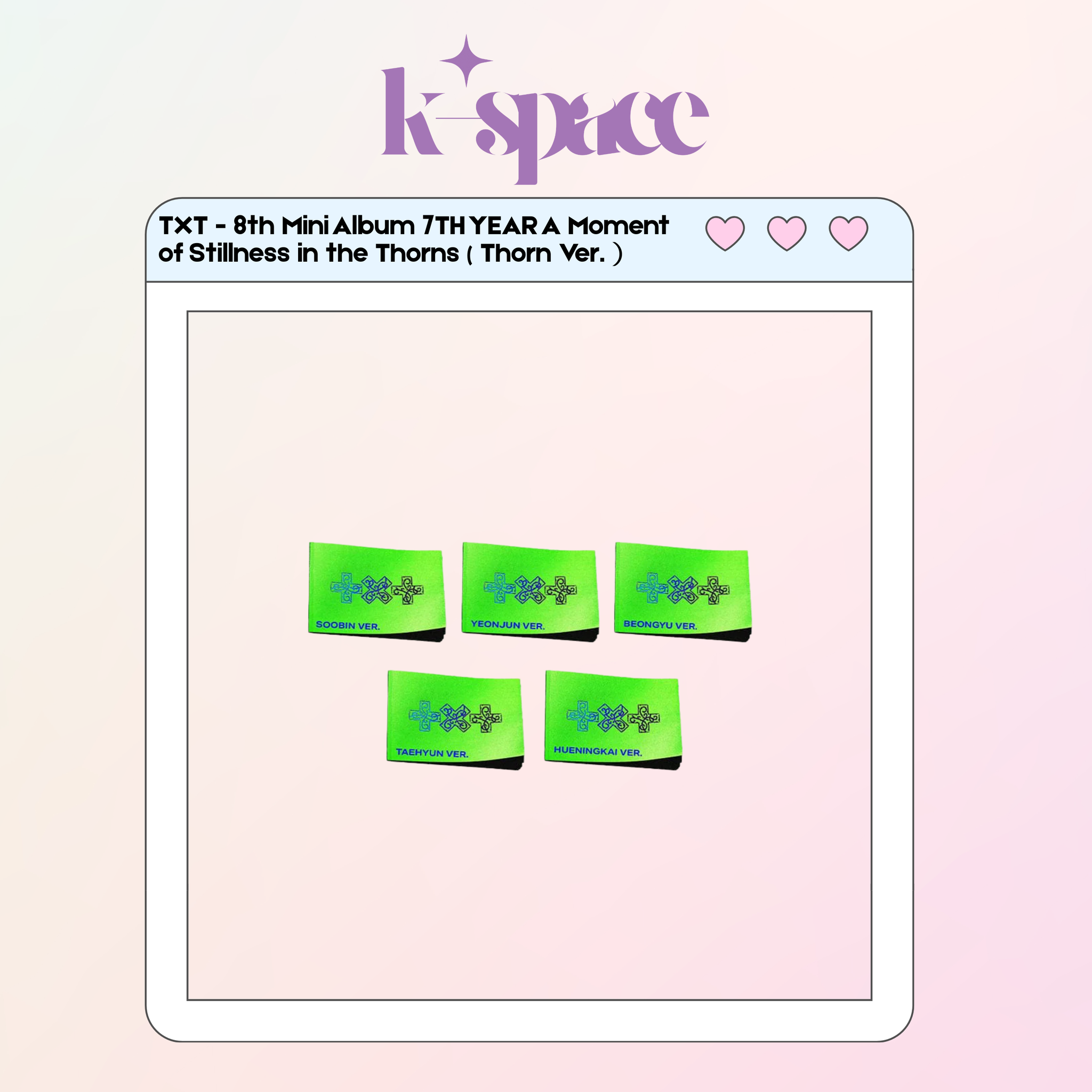 TXT- 8th Mini Album 7TH YEAR A Moment of Stillness in the Thorns (THORN Ver.)_0