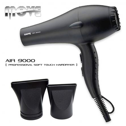 MOVE Air 9000 Soft Touch Asciugacapelli Professionale Black
