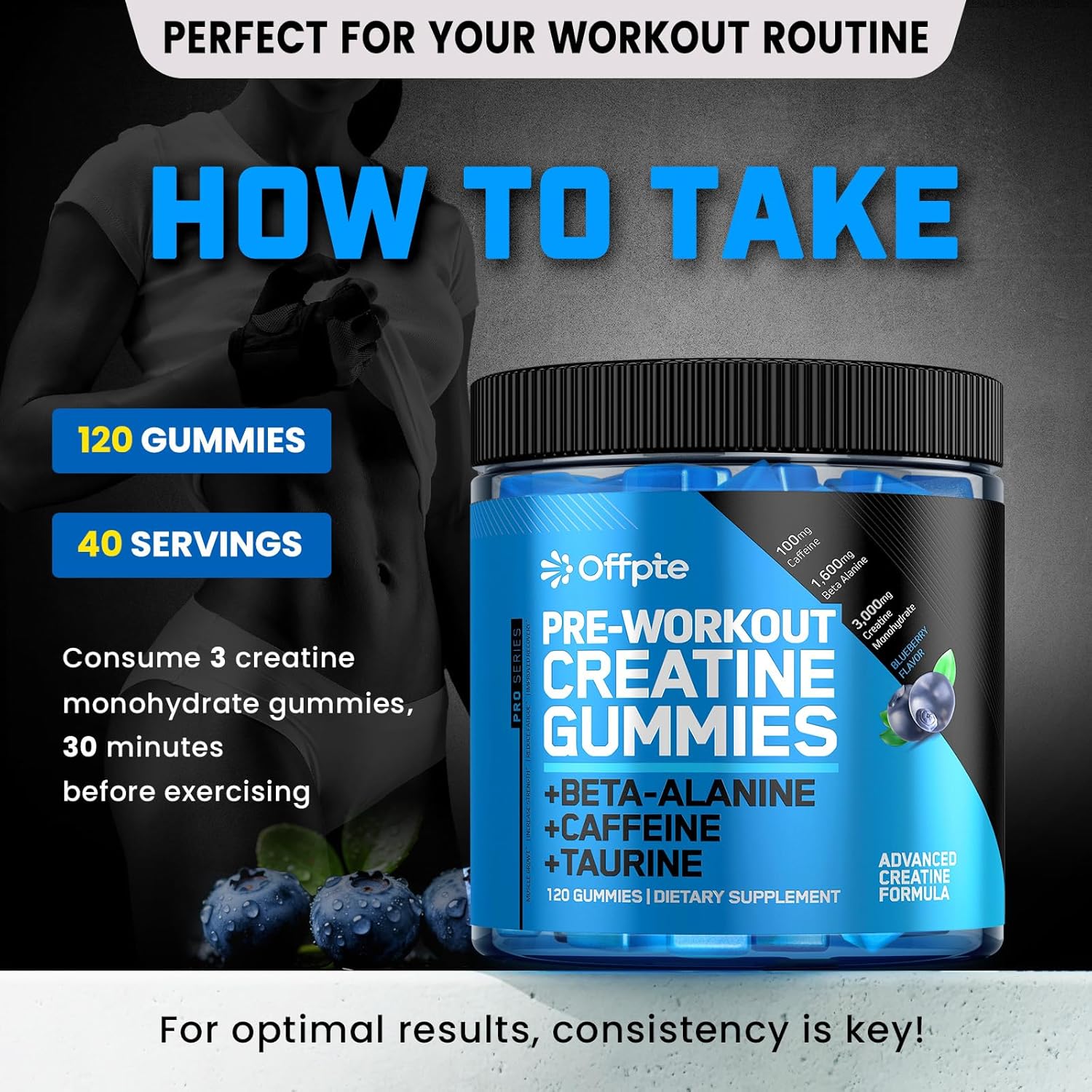 Creatine Gummies for Men & Women- Sugar-Free Vegan 120 GUMMIES_2