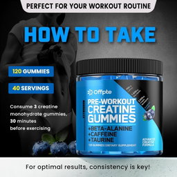 Creatine Gummies for Men & Women- Sugar-Free Vegan 120 GUMMIES