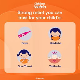 Children's Motrin - Ibuprofen Liquid Oral Suspension Dye-Free Berry, Kid’s Medicine for Fever & Pain Relief