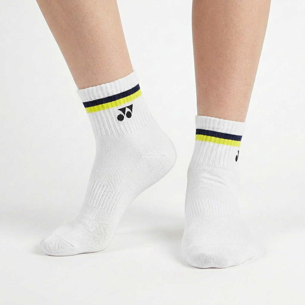 [10263] - 3 Pairs Unisex's Athletic Stripe High-Cut Socks - Sporty, Breathable & Everyday Comfort