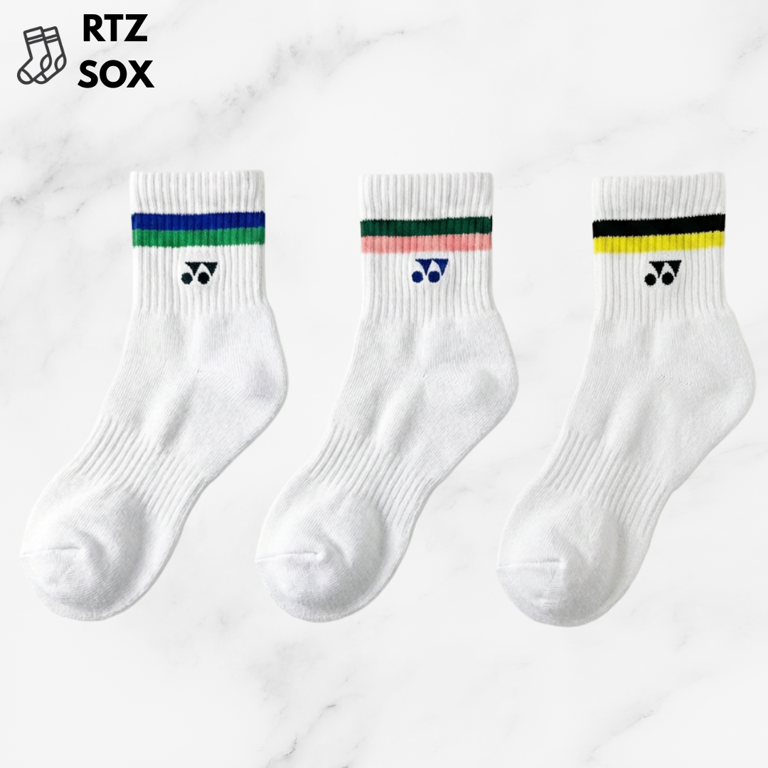 [10263] - 3 Pairs Unisex's Athletic Stripe High-Cut Socks - Sporty, Breathable & Everyday Comfort_13
