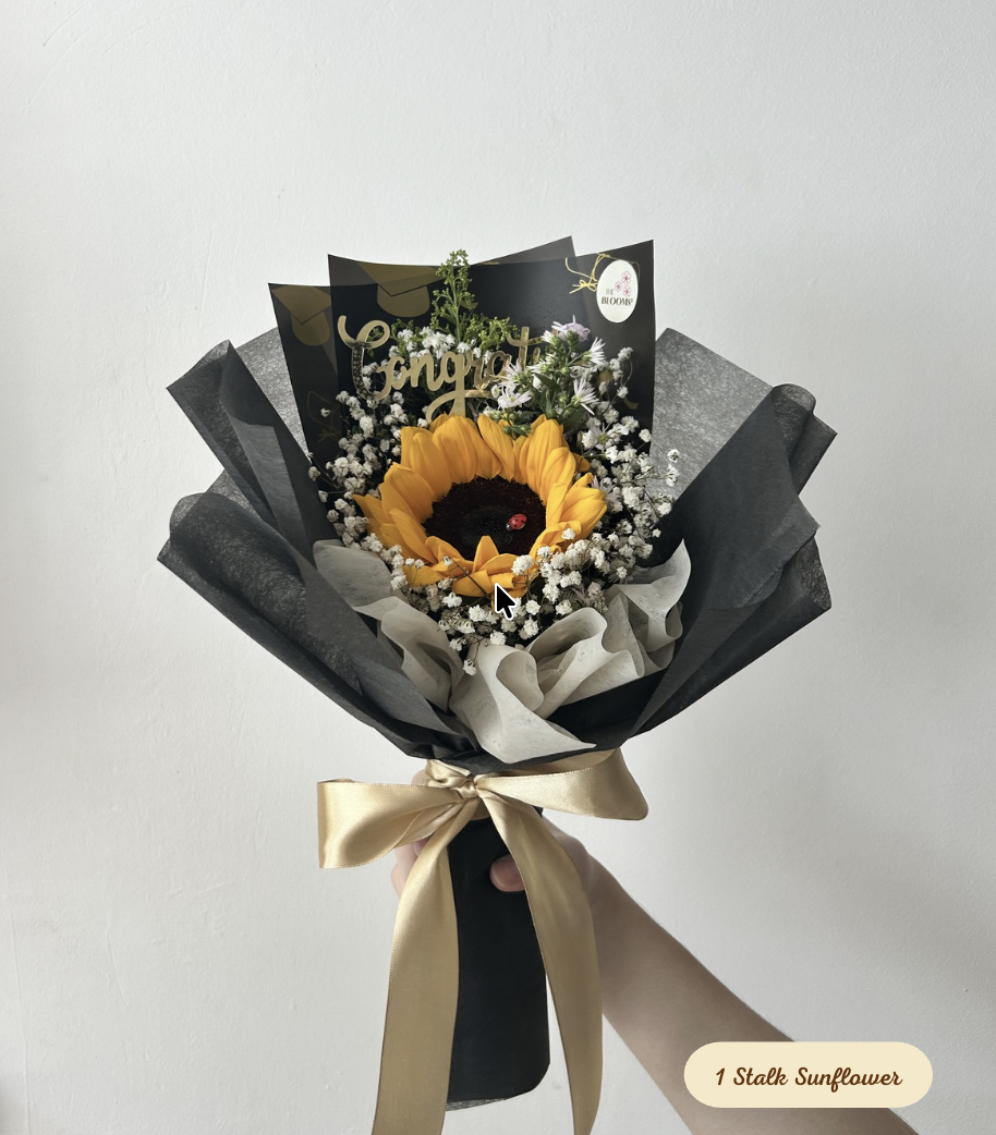 1 Stalk Sunflower Bouquet_0