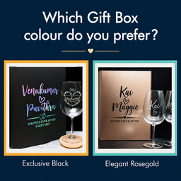 ✨ Personalized Wine Glass Gift Set (Light-Up Box Included)