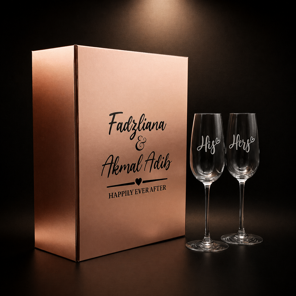 ✨ Personalized Champagne Glass Gift Set (Light-Up Box Included)_3