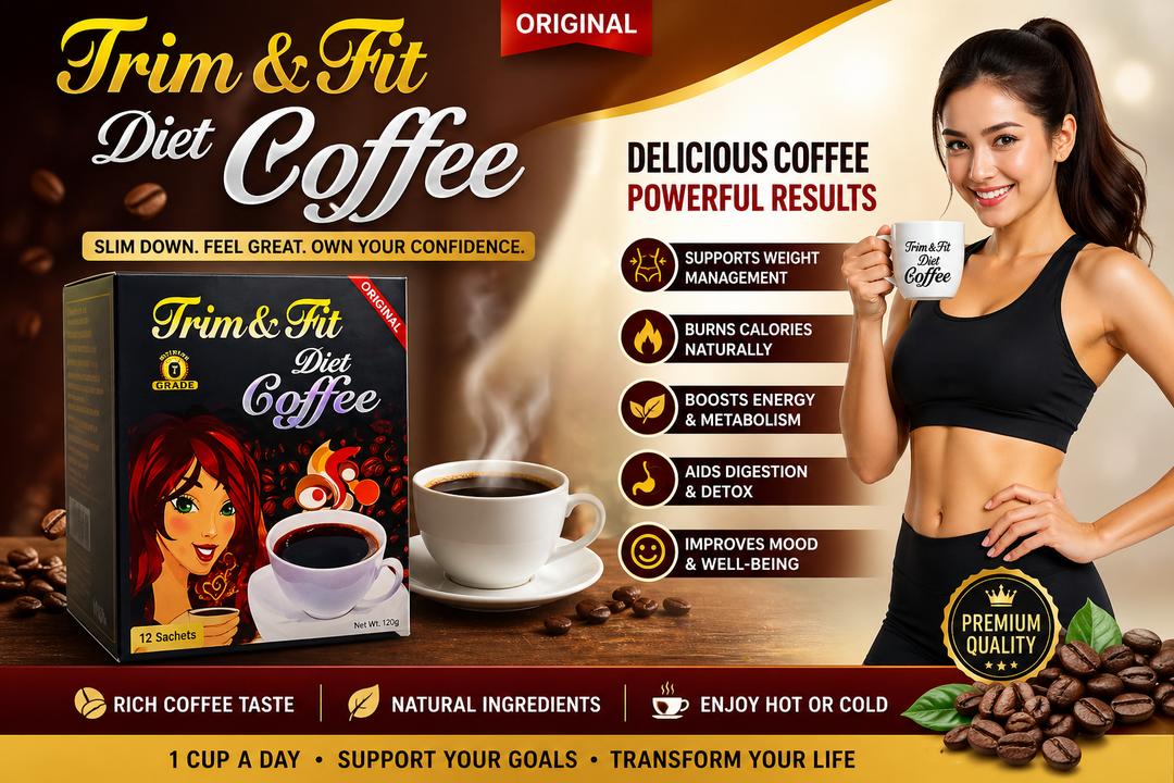 Trim And Fit Diet Slimming Coffee, Weight Loss Fat Burn Powder