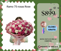 Ramo 75 rosas Rose