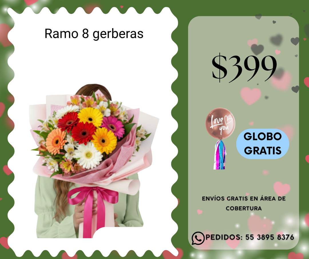 Ramo 8 gerberas