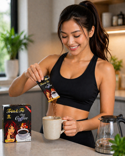 6 packs Trim And Fit Diet Slimming Coffee, Weight Loss Fat Burn Powder  