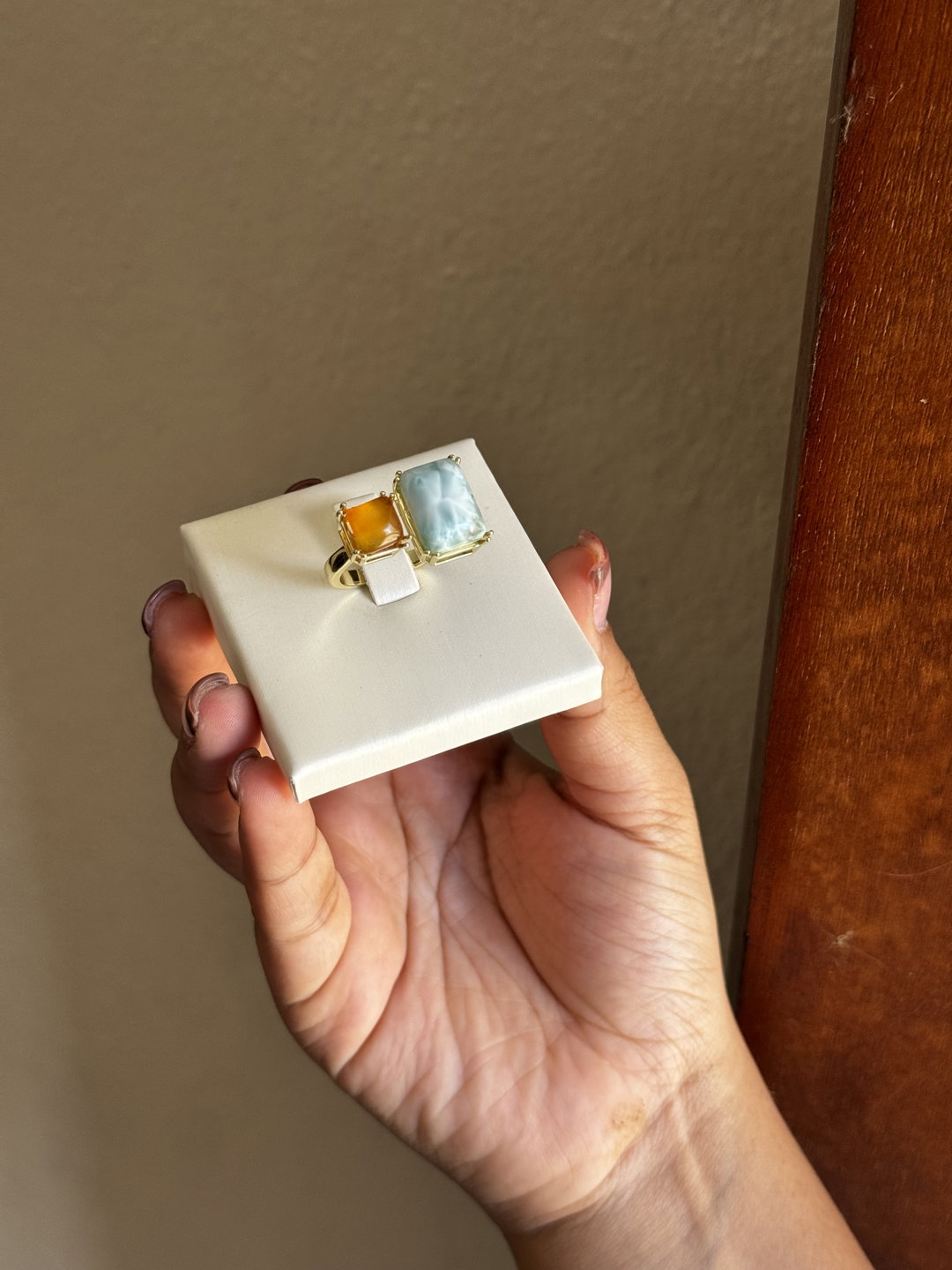 Anillo doble 🩵🧡