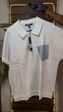 Elevated Contrast Polo - Off White 1ZW507