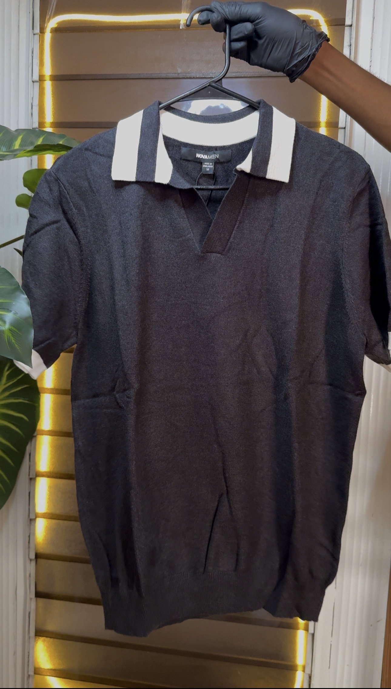 Capri In Fall Knitted Polo - Charcoal 1ZW508_0
