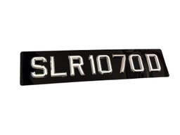 [3D Popout] 3D Silver Chrome Car Plates