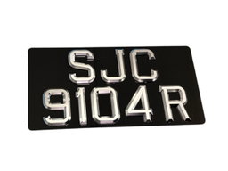 [3D Popout] 3D Silver Chrome Car Plates