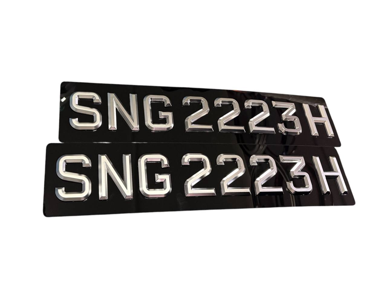 [3D Popout] 3D Silver Chrome Car Plates_7