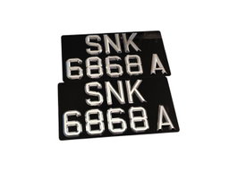 [3D Popout] 3D Silver Chrome Car Plates