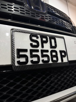 [3D Popout] 3D Euro Reflective (White & Yellow) Car Plates