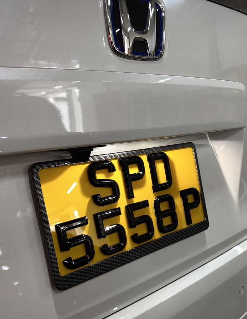 [3D Popout] 3D Euro Reflective (White & Yellow) Car Plates_6