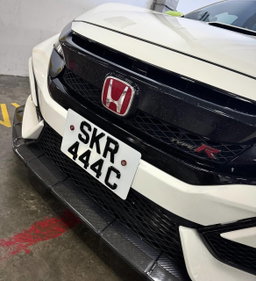 [3D Popout] 3D Euro Reflective (White & Yellow) Car Plates