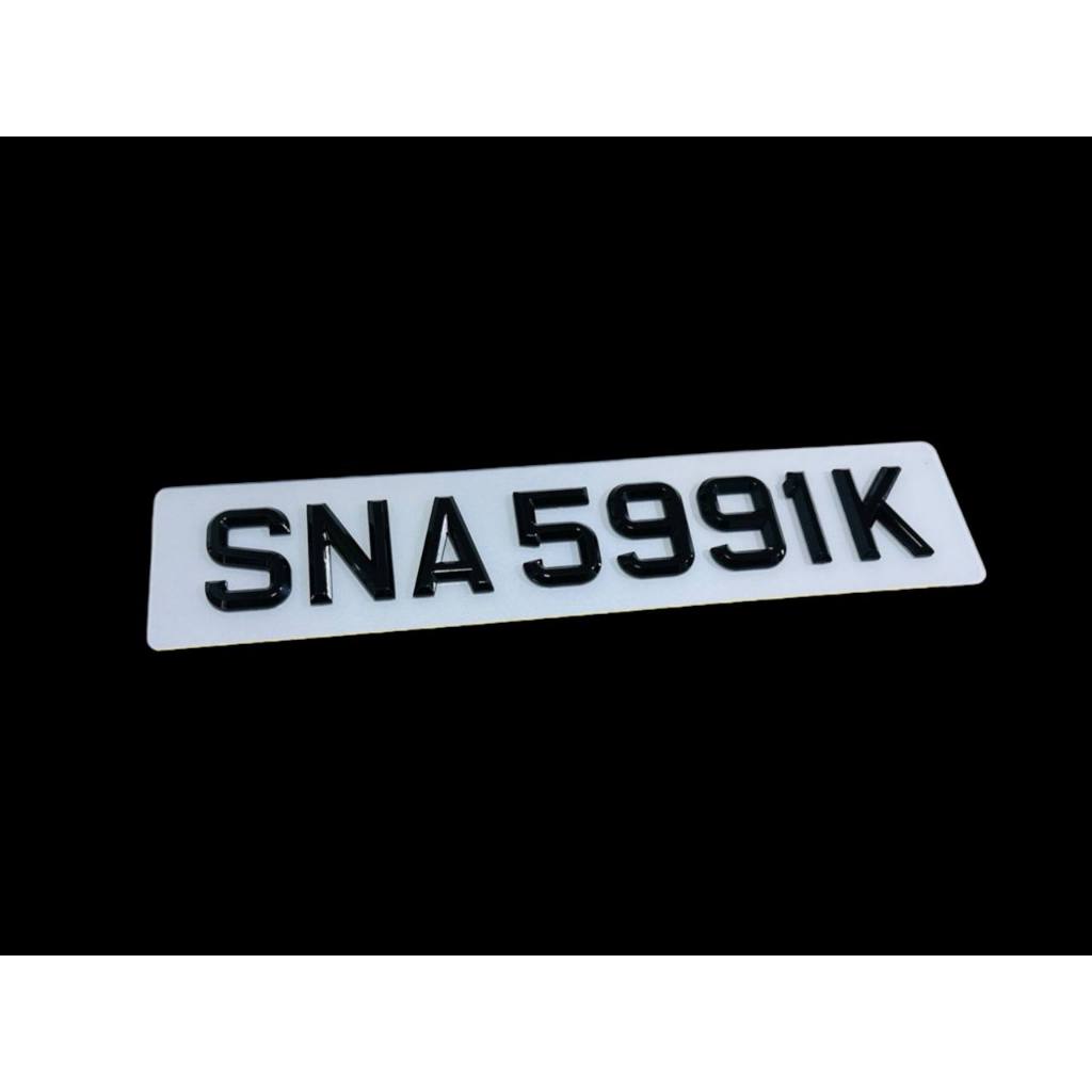 [3D Popout] 3D Euro Reflective (White & Yellow) Car Plates_9