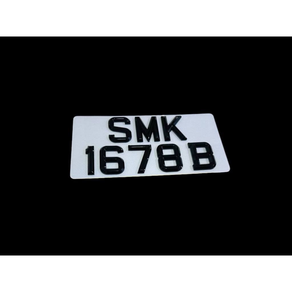 [3D Popout] 3D Euro Reflective (White & Yellow) Car Plates_11