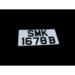 [3D Popout] 3D Euro Reflective (White & Yellow) Car Plates